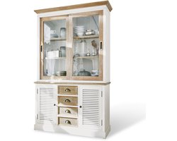 LOBERON Kast Moosehide antiekwit/bruin