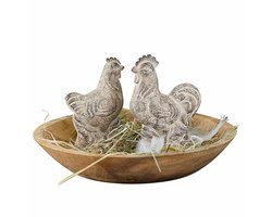 LOBERON Kip set van 2 Gesualdo antiekbruin