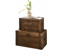 LOBERON Kist set van 2 Pratt antiekbruin