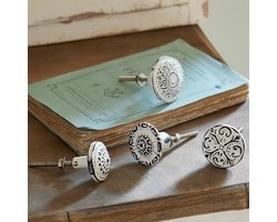 LOBERON Knop set van 4 Mildred wit