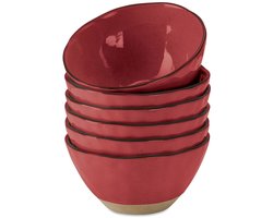 LOBERON Kom set van 6 Biarré rood