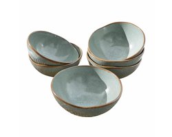 LOBERON Kommetje set van 6 Périers turquoise/bruin