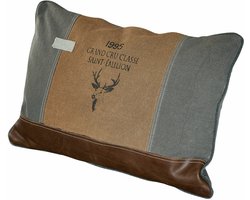 LOBERON Kussen Chiron bruin/zwart