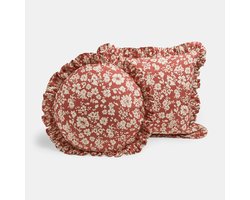 LOBERON Kussen set van 2 Frambelle rood/crème