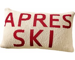 LOBERON Kussenhoes Apres Ski crème/rood