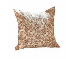 LOBERON Kussenhoes Qubinal roestrood/linnen