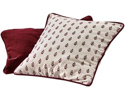 LOBERON Kussenhoes set van 2 Eilira donkerrood/beige