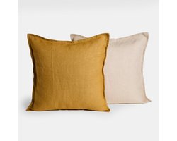 LOBERON Kussenhoes set van 2 Orsavine crème/geel