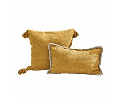 LOBERON Kussenhoes set van 2 Rabea geel