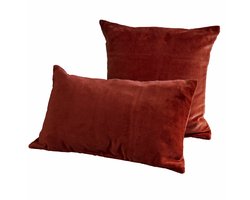 LOBERON Kussenhoes set van 2 Tavoliera rood