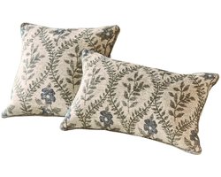 LOBERON Kussenhoes set van 2 Vellouris groen