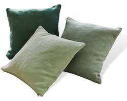 LOBERON Kussenhoes set van 3 Alienor groen