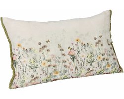 LOBERON Kussenhoes Yseline crème/bont gekleurd