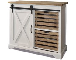 LOBERON Lage kast Bastid wit/bruin