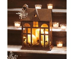 LOBERON Lantaarn Sweet Home roestbruin
