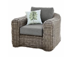 LOBERON Leunstoel Upminster bruin/grijs