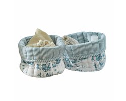 LOBERON Mand set van 2 Emilie blauw/crème