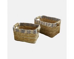 LOBERON Mand set van 2 Kalimonde bruin/blauw