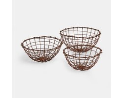 LOBERON Mand set van 3 Brannora antiekbruin