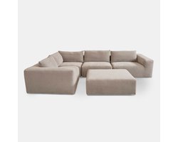 LOBERON Modulaire bank met hocker Northcombe grijs