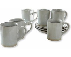 LOBERON Mok set van 6 Biarré grijs