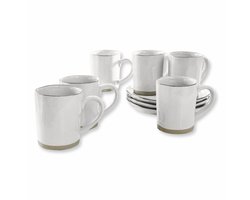 LOBERON Mok set van 6 Biarré wit