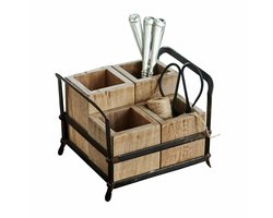 LOBERON Organizer Postes bruin/zwart