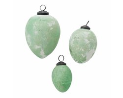 LOBERON Paasei set van 3 Givale antiekgroen