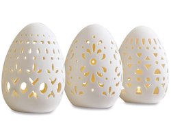 LOBERON Paasei set van 3 Mouna wit