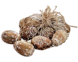 LOBERON Paasei set van 9 Raylan bruin