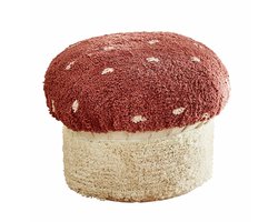 LOBERON Poef Norilie rood/wit