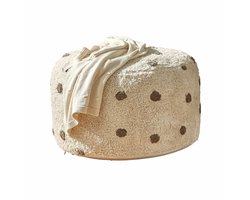 LOBERON Poef Thivalie crème/bruin