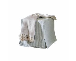 LOBERON Poef Ulysette wit/blauw