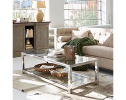 LOBERON Salontafel Clayton zilverkleurig/helder