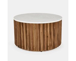 LOBERON Salontafel Moroq bruin/wit
