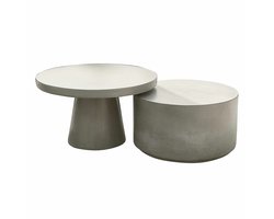 LOBERON Salontafel set van 2 Divertente grijs