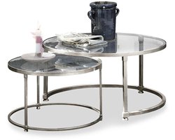 LOBERON Salontafel set van 2 Kabala zilverkleurig