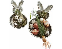 LOBERON Schaal set van 2 Morive zilverkleurig