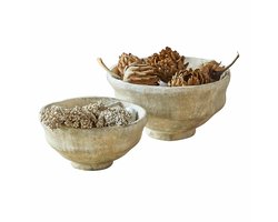 LOBERON Schaal set van 2 Tiphaine crème