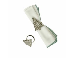 LOBERON Servetring set van 2 Sylvion antiekzilverkleurig