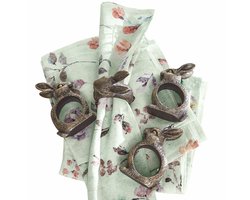 LOBERON Servetring set van 4 Bresanto antiekbruin