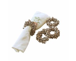 LOBERON Servetring set van 4 Costavio bruin