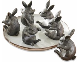 LOBERON Servetring set van 6 Aurelie antiekzwart