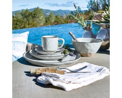 LOBERON Servies set van 30 Biarré grijs
