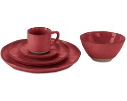 LOBERON Servies set van 30 Biarré rood