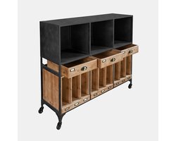 LOBERON Sideboard Fenwicke antiekzwart/bruin