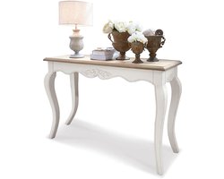 LOBERON Sidetable Bellerose antiekwit/bruin