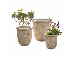 LOBERON Sierpot set van 3 Autigny antiekbeige