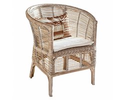 LOBERON Stoel Saulnes beige/wit
