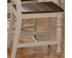LOBERON Stoel set van 2 Harold wit/bruin